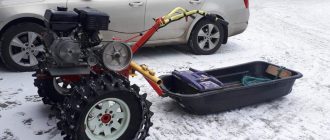 самодельный мотоблок снегоход